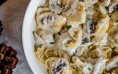 Tortellini à la crème de champignons